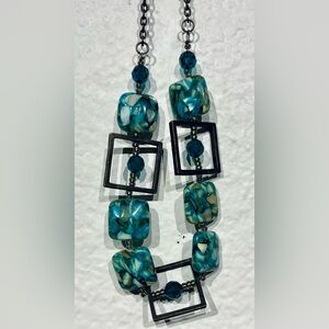 Vintage Blue and Black Necklace